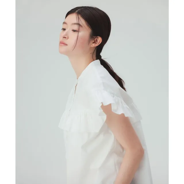【BEAMS】官方旗艦館 BEAMS HEART / 女裝 立領 荷葉邊 上衣