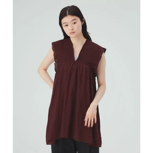 【BEAMS】官方旗艦館 BEAMS HEART / 女裝 縮皺 對接 上衣