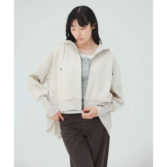 【BEAMS】官方旗艦館 BEAMS HEART / 女裝 異材質 傘狀 連帽上衣