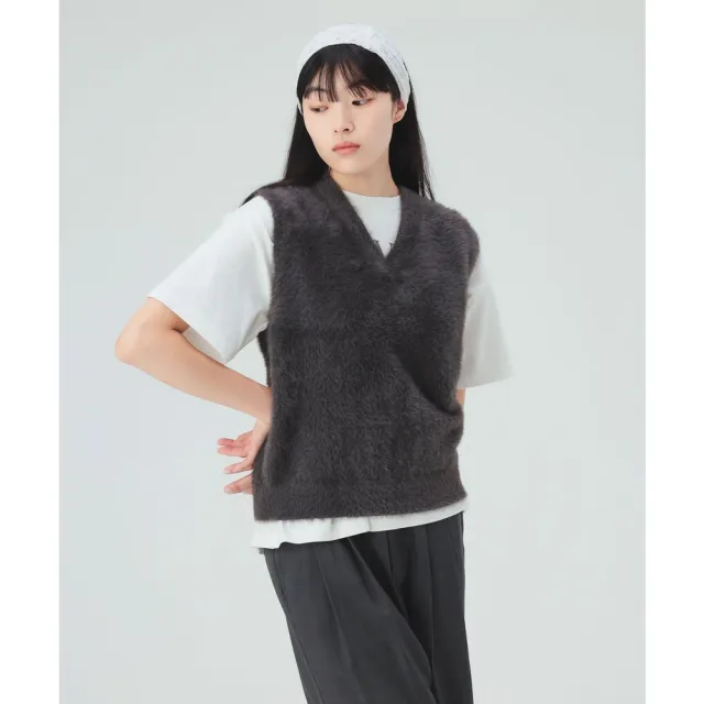 【BEAMS】官方旗艦館 BEAMS HEART / 女裝 長毛 針織 背心