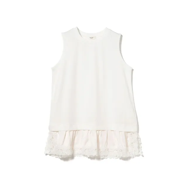 【BEAMS】官方旗艦館 BEAMS HEART / 女裝 下襬 蕾絲 棉緞 上衣