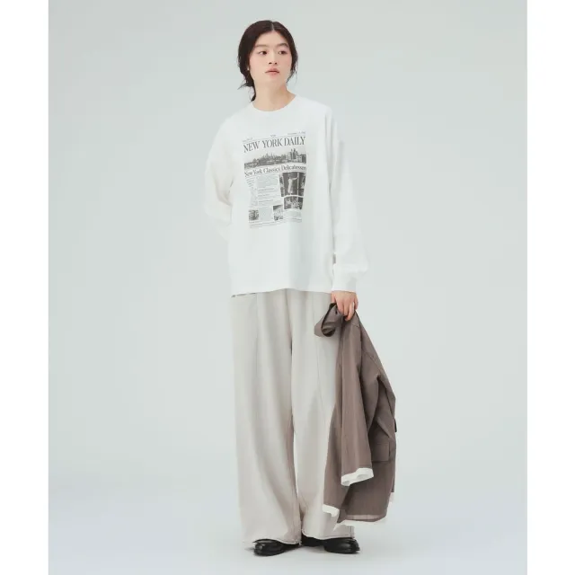【BEAMS】官方旗艦館 BEAMS HEART / 女裝 混紡 照片 長袖 T恤