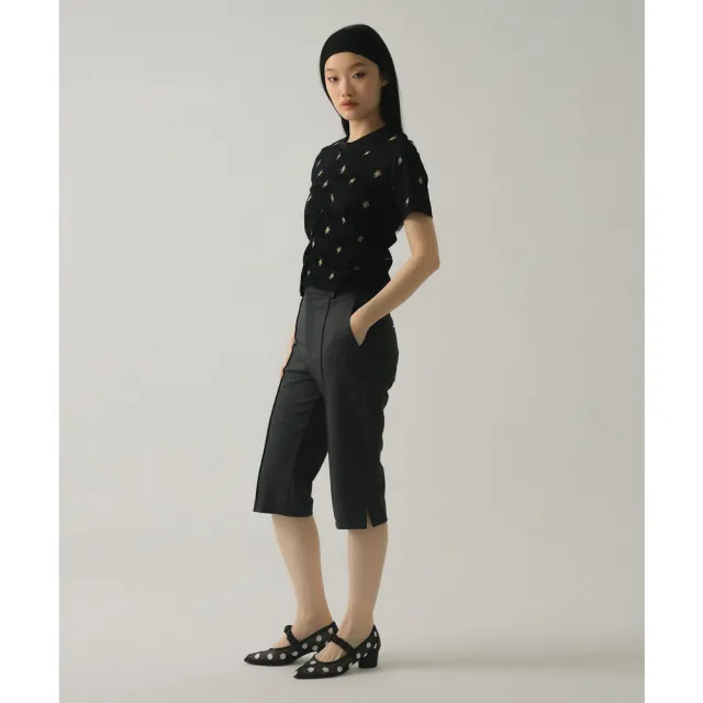 【BEAMS】官方旗艦館 Ray BEAMS / 女裝 花朵 刺繡 縮皺 T恤