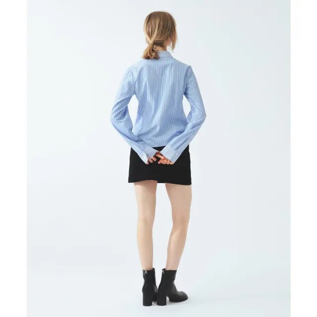 【BEAMS】官方旗艦館 Ray BEAMS / 女裝 直條紋 拼接 襯衫