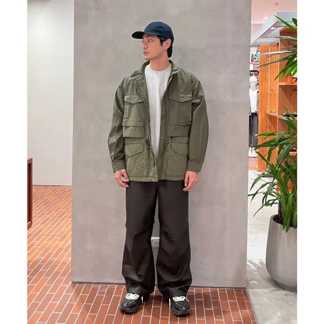 【BEAMS】官方旗艦館 BEAMS / 男裝 寬版 縐背緞紋 層次 M-65 外套