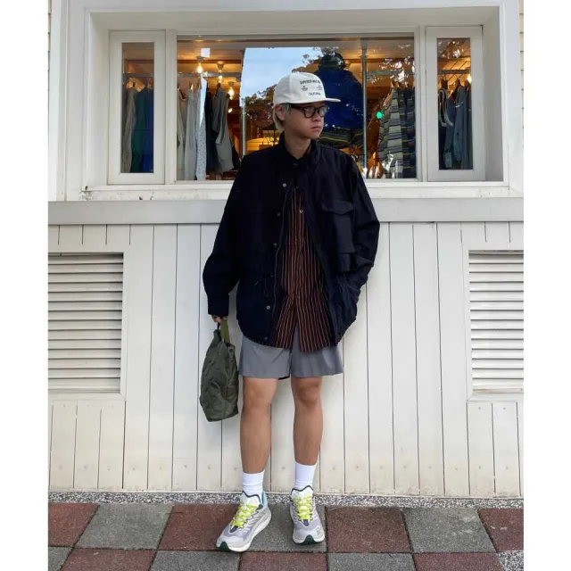 【BEAMS】官方旗艦館 BEAMS / 男裝 寬版 縐背緞紋 層次 M-65 外套