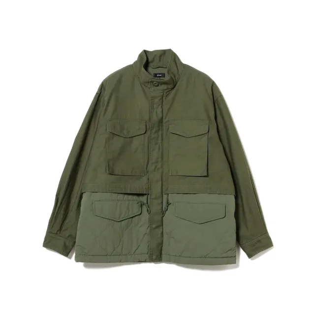 【BEAMS】官方旗艦館 BEAMS / 男裝 寬版 縐背緞紋 層次 M-65 外套
