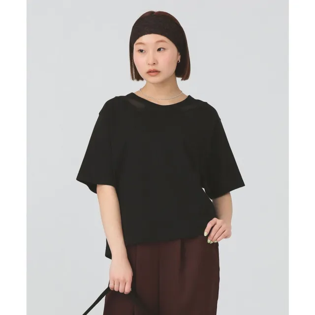 【BEAMS】官方旗艦館 Ray BEAMS / 女裝 透膚 拼接 圓領 T恤