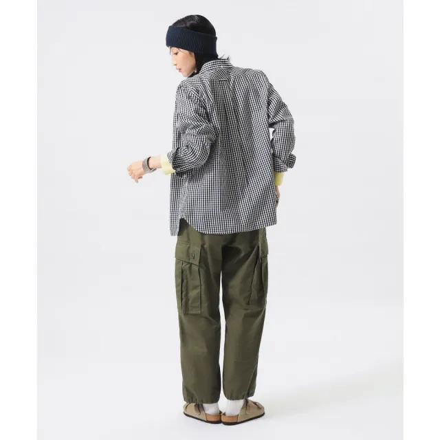 【BEAMS】官方旗艦館 BEAMS BOY / 女裝 100/2 方格紋 扣領 襯衫