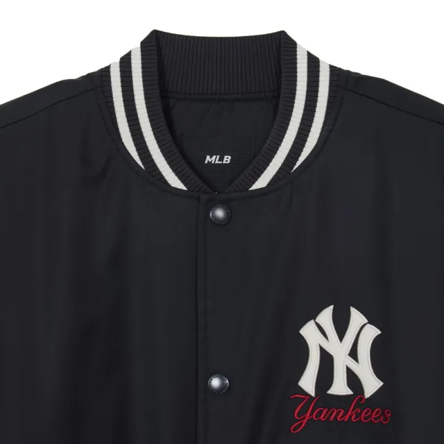 【MLB】背後大Logo棒球外套 尼龍外套 夾克 Varsity系列 紐約洋基隊 (3AJPV0264-50BKS)
