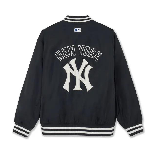 【MLB】背後大Logo棒球外套 尼龍外套 夾克 Varsity系列 紐約洋基隊 (3AJPV0264-50BKS)