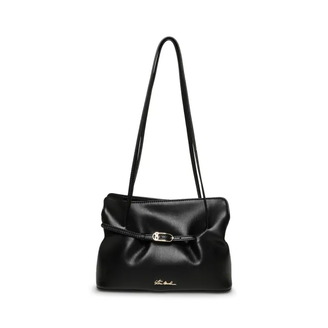 【steve madden】經典復古軟皮肩背包 BEVERMOR(黑色)
