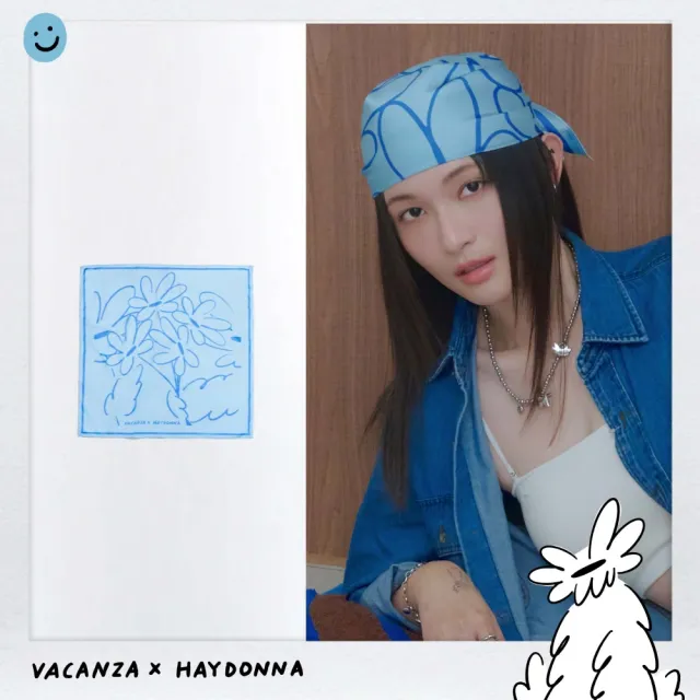 【vacanza】─ Haydonna 系列｜狗狗花花 絲巾 (髮飾 情人節禮物 生日禮物)