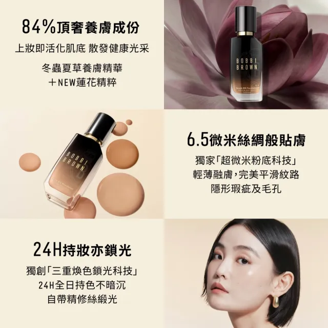 【Bobbi Brown 芭比波朗】新品上市 冬蟲夏草緞光精萃粉底液30ml