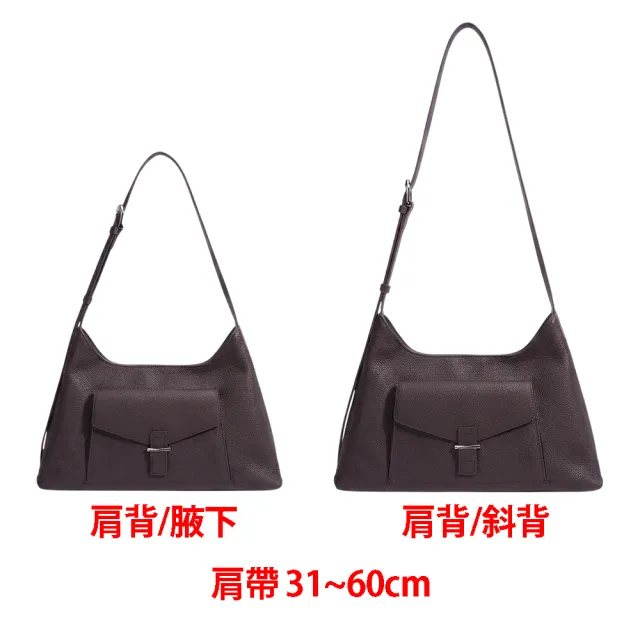 【ZENDAR】台灣總代理 頂級小牛皮手提包肩背包 愛蜜莉系列 (咖啡色)