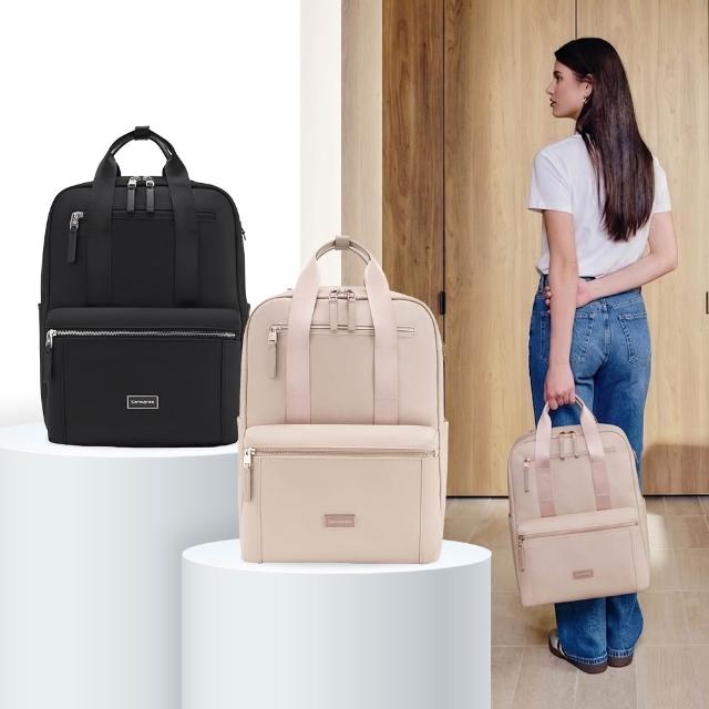 【Samsonite 新秀麗】FHLORA 時尚商務輕量多功能大容量筆電後背包/女包/雙肩包/電腦包15.6吋(多色可選)