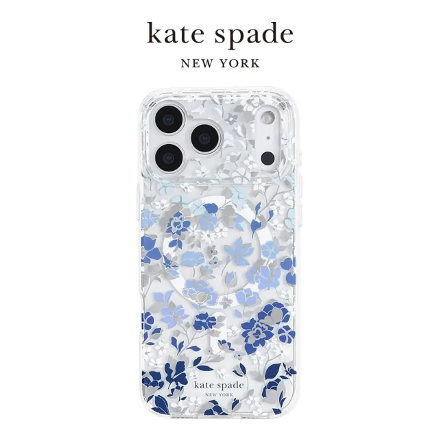 【KATE SPADE】iPhone 18系列 精品磁吸防摔手機殼 皇室藍