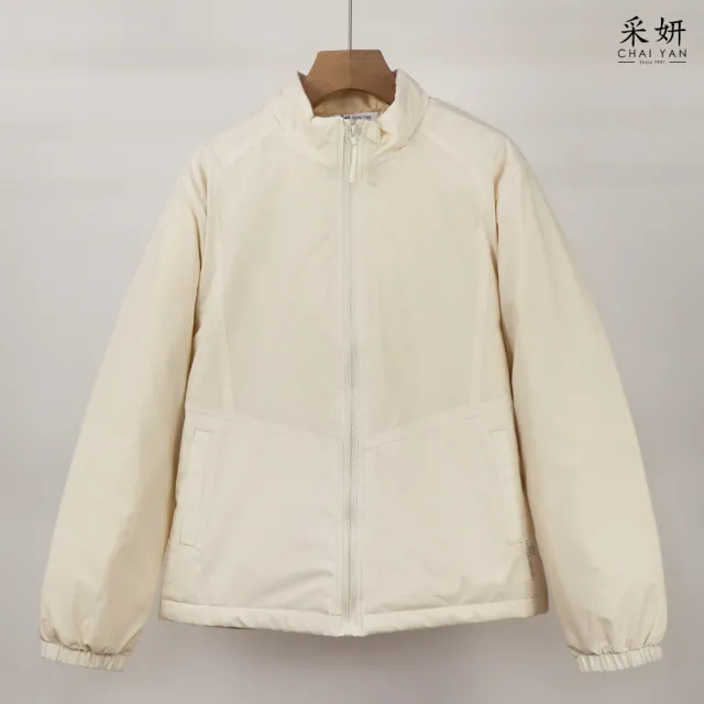 【CHAI YAN 采妍】超輕黃金暖絨立領拉鍊外套(秋冬女裝/中大尺碼/休閒/輕量/保暖/蓄熱/抑菌)
