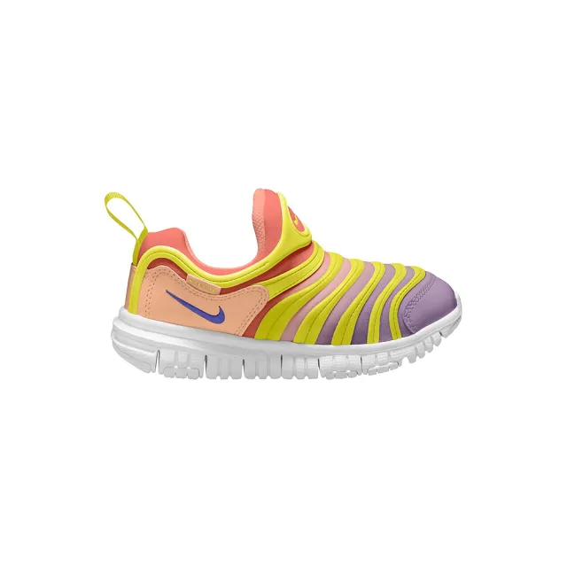 【NIKE 耐吉】運動鞋 童鞋 中童 兒童 毛毛蟲鞋 套腳式 DYNAMO FREE PS 紫粉 343738-643