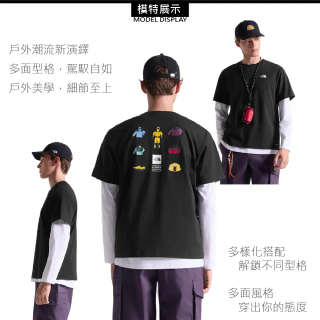 【The North Face】中性 (60週年裝備)排汗快乾短T AP《黑》8GVU/吸濕排汗/圓領/運動上衣