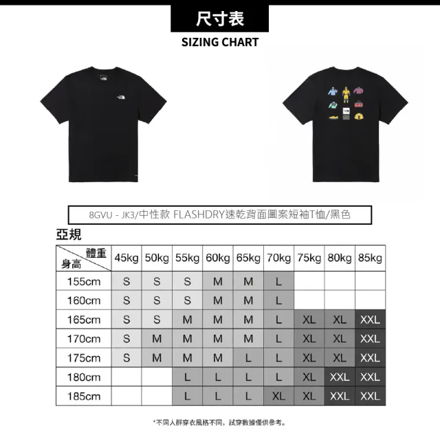 【The North Face】中性 (60週年裝備)排汗快乾短T AP《黑》8GVU/吸濕排汗/圓領/運動上衣