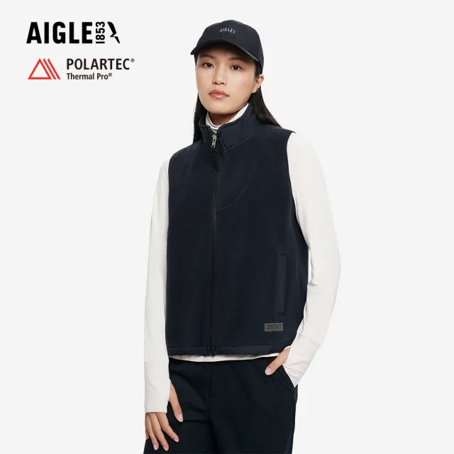 【AIGLE】女 POLARTEC 刷毛保暖背心|AG-5A232A100 黑色 (女背心 保暖背心 刷毛外套 刷毛背心)