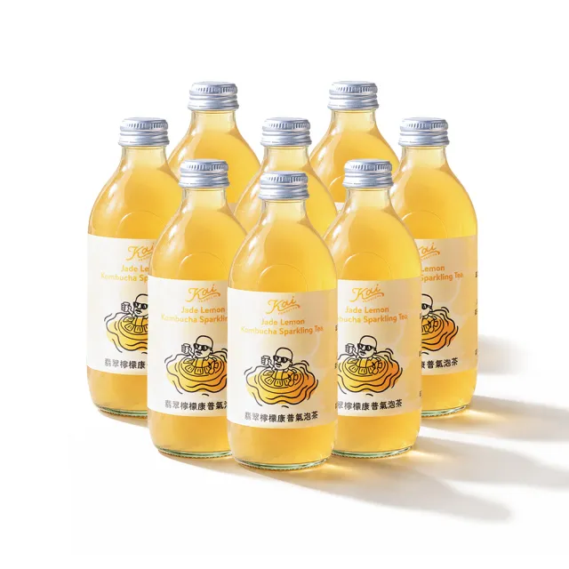 【BROTH MASTER 雞湯大叔】雞湯大叔xKai 翡翠檸檬康普氣泡茶330ml*8入組
