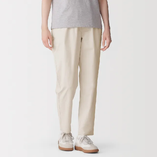【MUJI 無印良品】女撥水加工彈性舒適褲(墨灰/黑色/象牙白/煙燻粉)