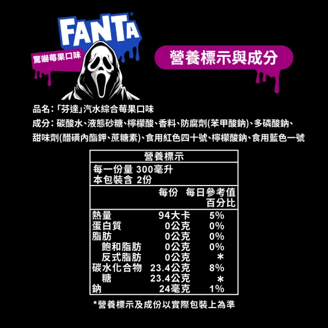 【Fanta 芬達】綜合莓果口味汽水寶特瓶600mlx24入/箱