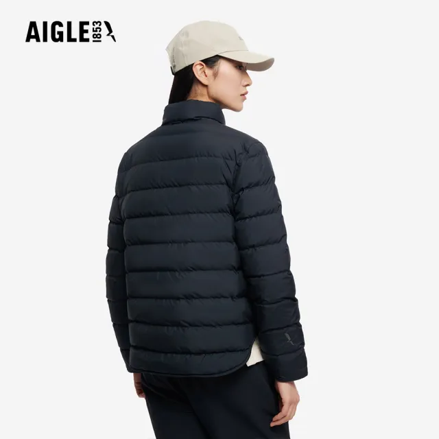 【AIGLE】女 防潑輕量羽絨外套｜AG-5A222A100 黑色 (女外套 羽絨外套 輕羽絨 保暖外套 防潑水)