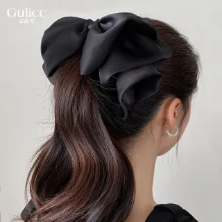 【Gulicc 古莉可】氣質緞面 多層次蝴蝶夾 抓夾(雙11 生日 髮飾 頭飾 鯊魚夾 抓夾 禮物)