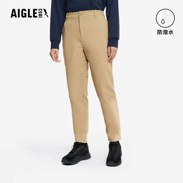 【AIGLE】女 防潑保暖彈性長褲|AG-5A264A150 卡其(防風褲 保暖褲 彈性褲 防潑水 防水褲 機能褲)