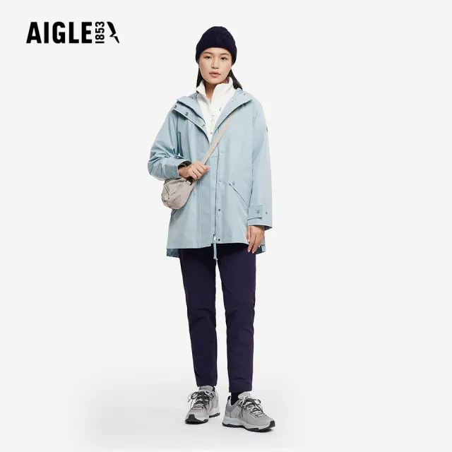【AIGLE】女 防潑保暖彈性長褲｜AG-5A264A057 深藍(防風褲 保暖褲 彈性褲 防潑水 防水褲 機能褲)