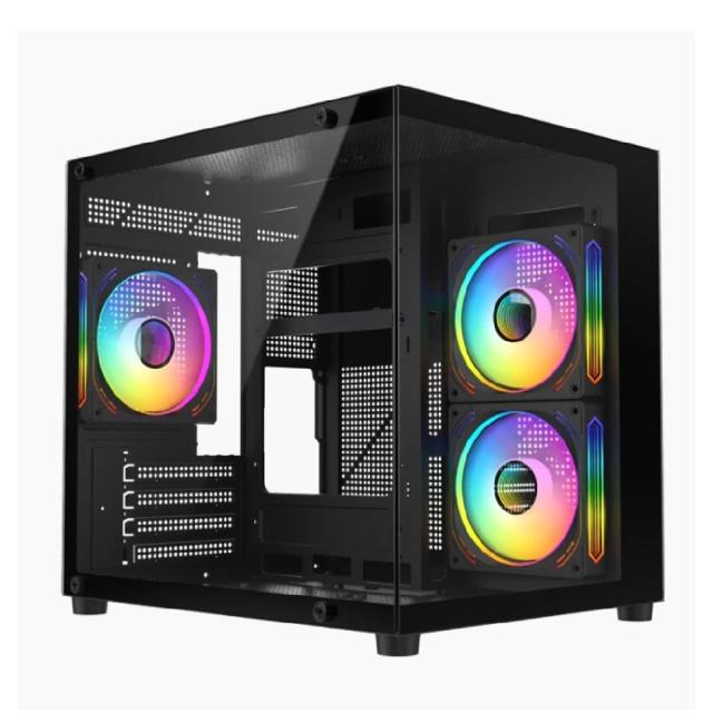 【技嘉平台】R5六核GeForce RTX5060 WIN11{密米爾W}電競機(R5 5600X/A520/16G/1TB)