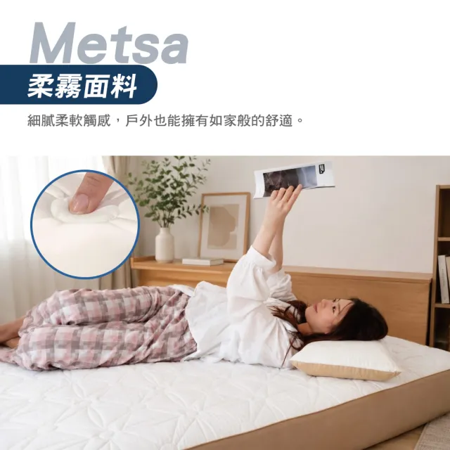 【Metsa 米特薩】全包式床包 20cm 10cm M 露營床包 眠月床 充氣床 記憶海綿柔軟層