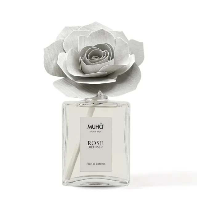 【MUHa】義大利進口室內香氛-灰玫瑰花-晨光暖眠 200ml(室內擴香、居家香氛)