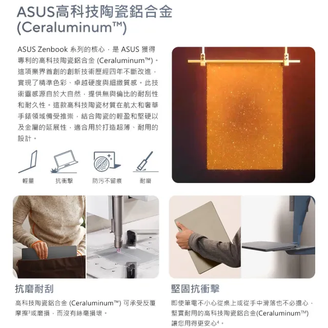 【ASUS 華碩】14吋Copilot+PC AI筆電(Zenbook 14 UX3480QA/Snapdragon X1 26 100/16G/512G/W11/OLED)