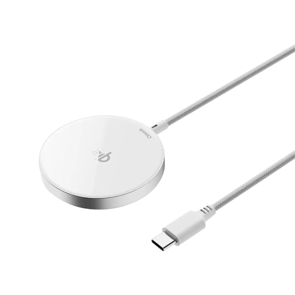 【amuok】Qi2極簡mini 磁吸無線充電器 自帶線款(MagSafe 磁吸充電盤 磁吸式充電盤)