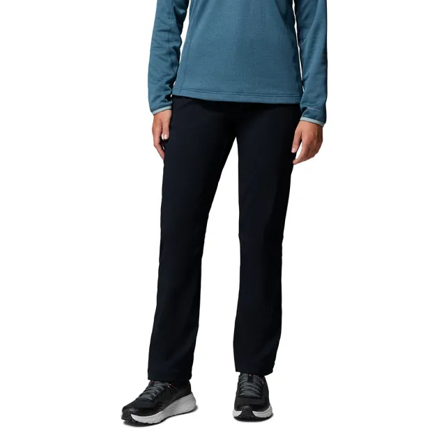 【Columbia 哥倫比亞】女款-防曬UPF50防潑保暖軟殼長褲-Warm Softshell Pant-黑色(UAR44190BK/KF)