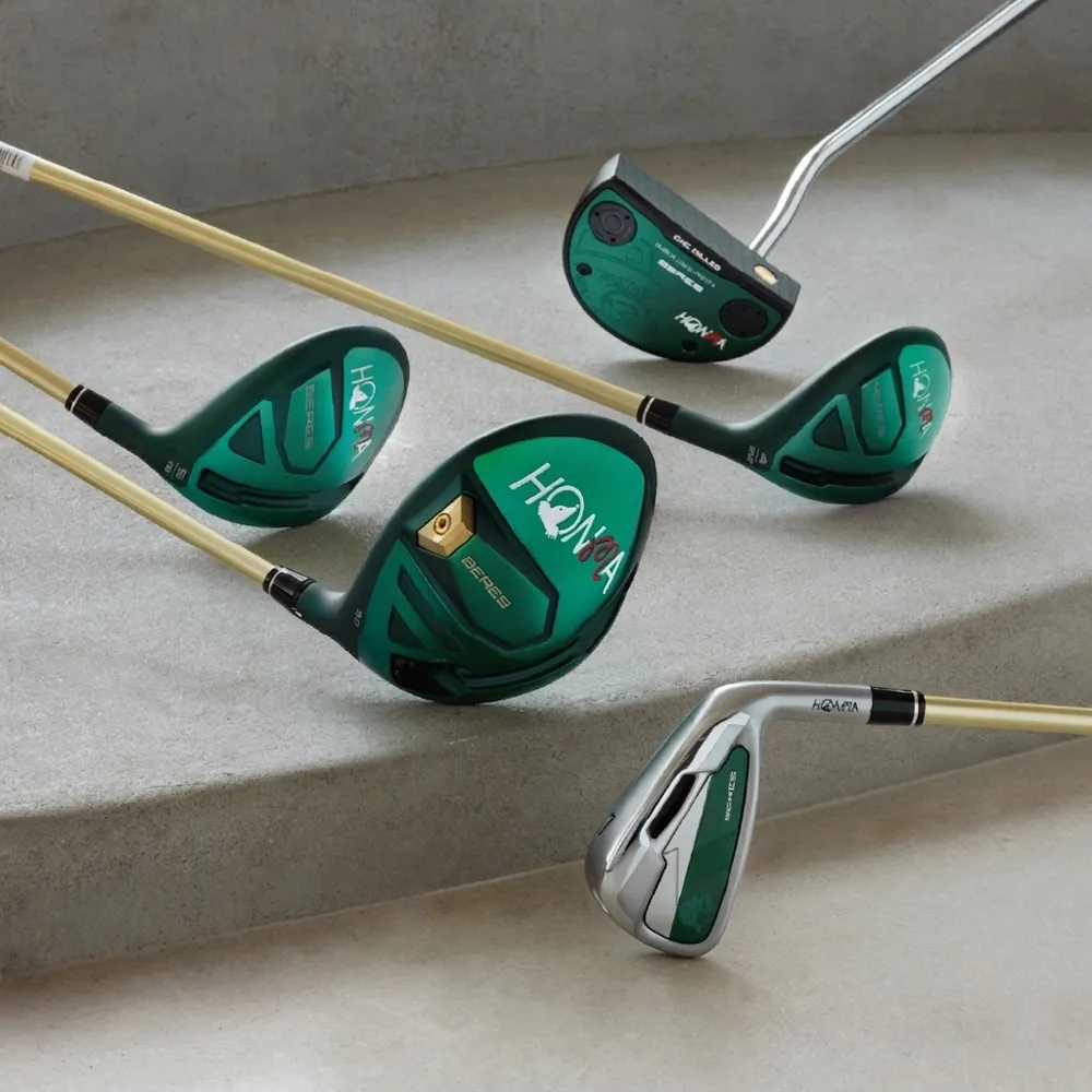 【HONMA 本間高爾夫】HONMAxMalbon聯名高爾夫套桿組 男款4木9鐵(5-11.AW.SW)+推桿+專屬球袋及桿套 七夕限定
