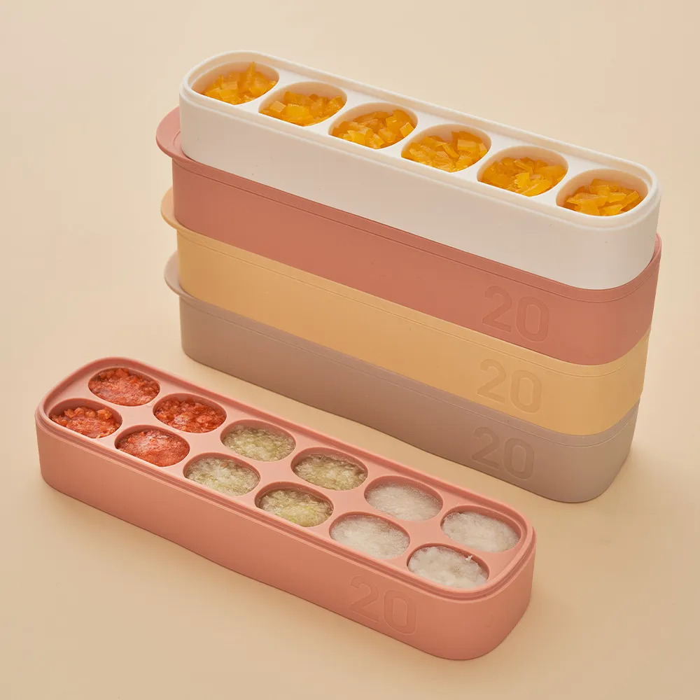 【MOYUUM】韓國 雙層密封白金矽膠副食品分裝盒(12格/多款可選)