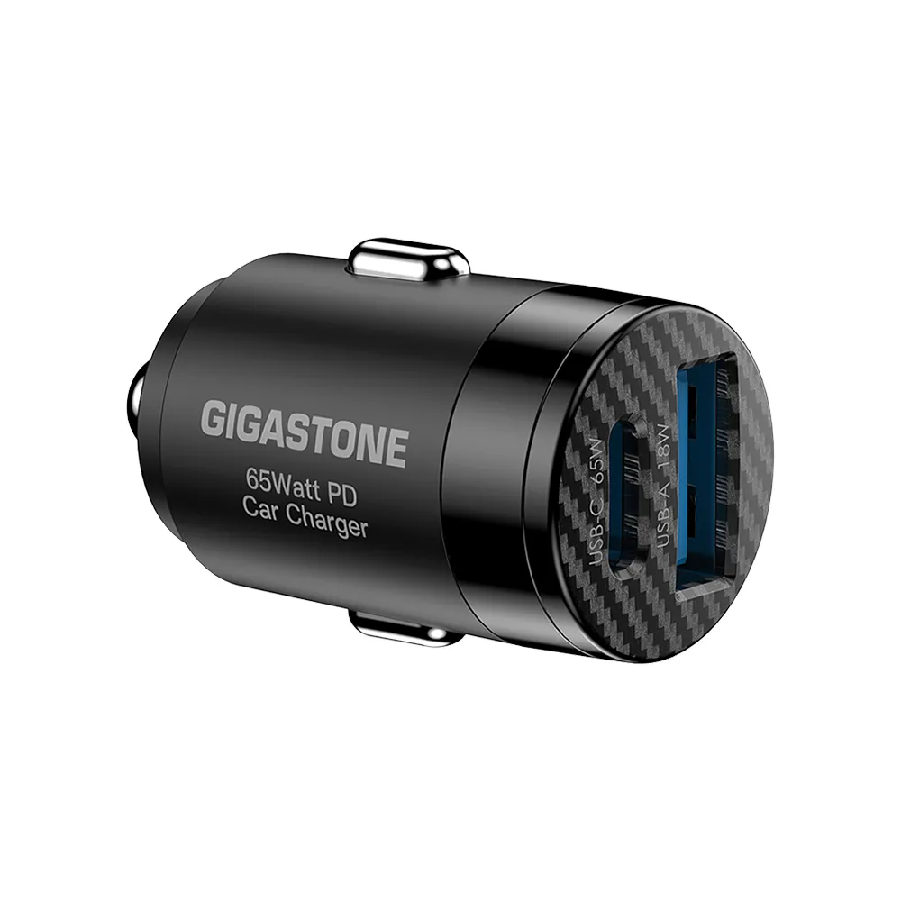 【Gigastone 立達國際】65W Type-C & USB-A雙孔車用充電器PC-6500B(車充適用iPhone17&三星手機)
