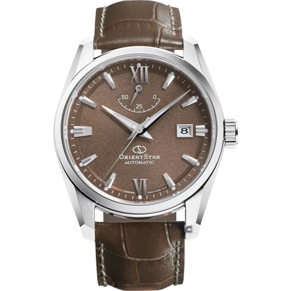 【ORIENT 東方錶】STAR 東方之星 CLASSIC系列 動力儲存 機械錶-38.5mm棕(RE-AU0113Y) 七夕 送禮自用