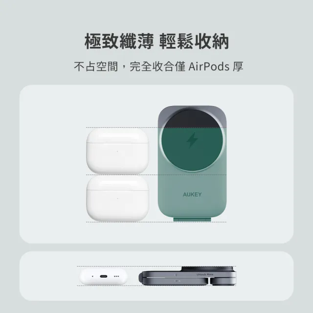 【AUKEY】LC-MC312 MagFusion Z Qi2 三合一磁吸折疊式旅行無線充電器(此版不附贈充電器)
