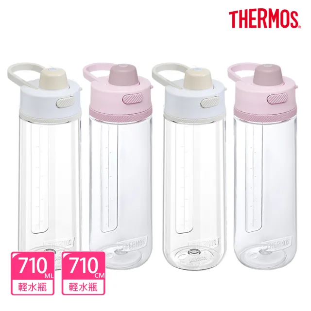 【THERMOS 膳魔師】買1送1_美國製彈蓋輕水瓶710ml 共2入(TP4329)
