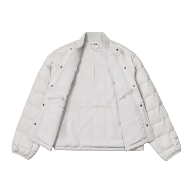 【The North Face】北面女款淺灰色DWR防潑水寬鬆羽絨外套｜8J6UMYB