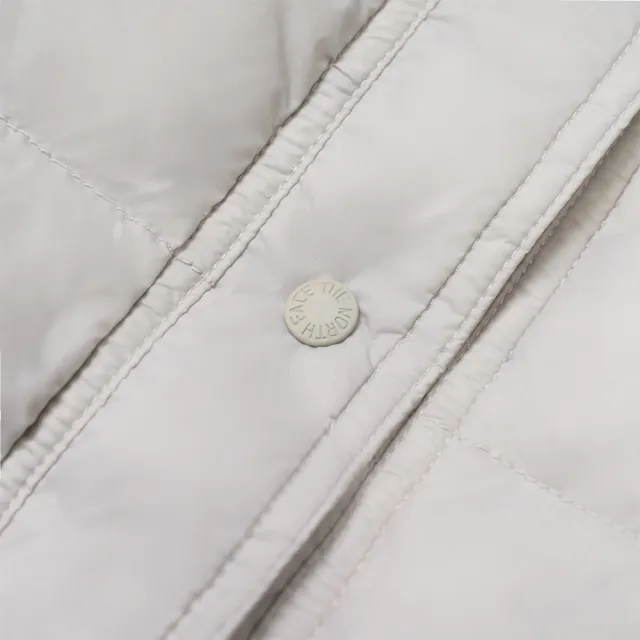 【The North Face】北面女款淺灰色DWR防潑水寬鬆羽絨外套｜8J6UMYB