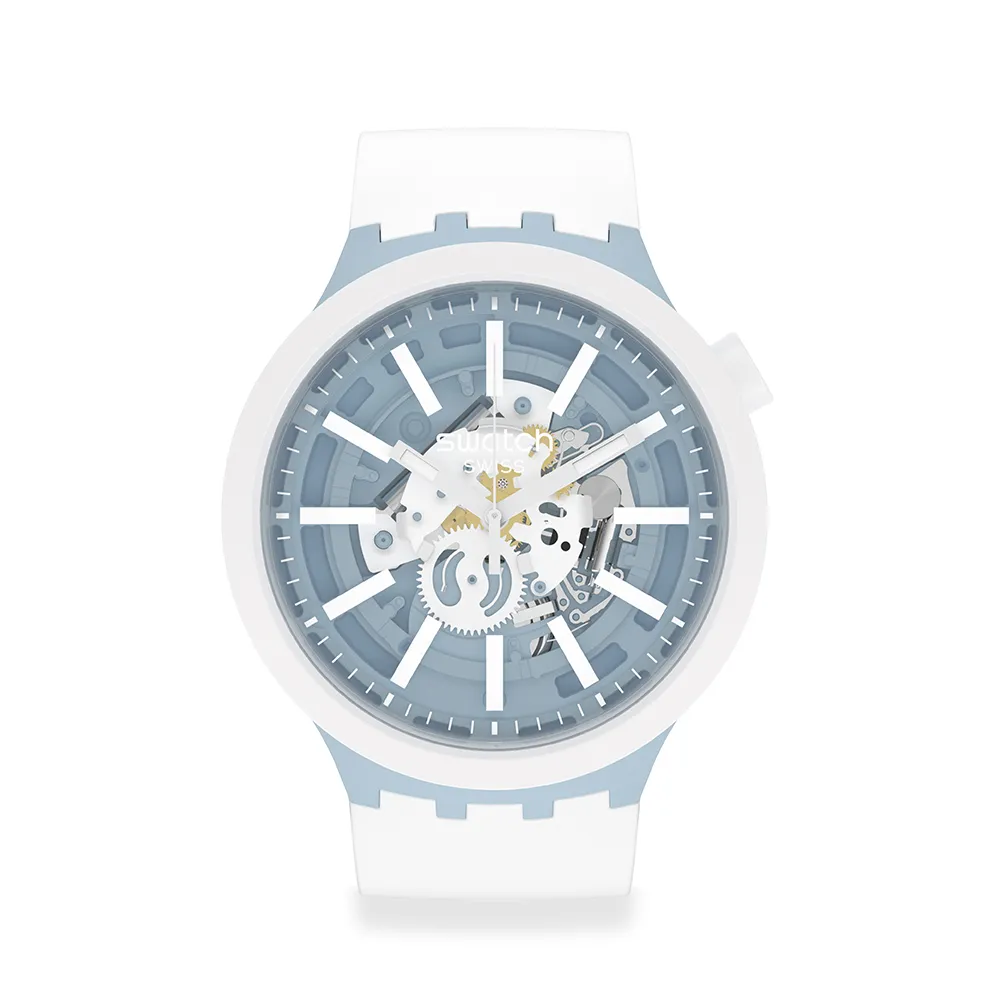 【SWATCH】WHICE 大錶面手錶/男錶/女錶/瑞士製造 SB03N103(47mm)
