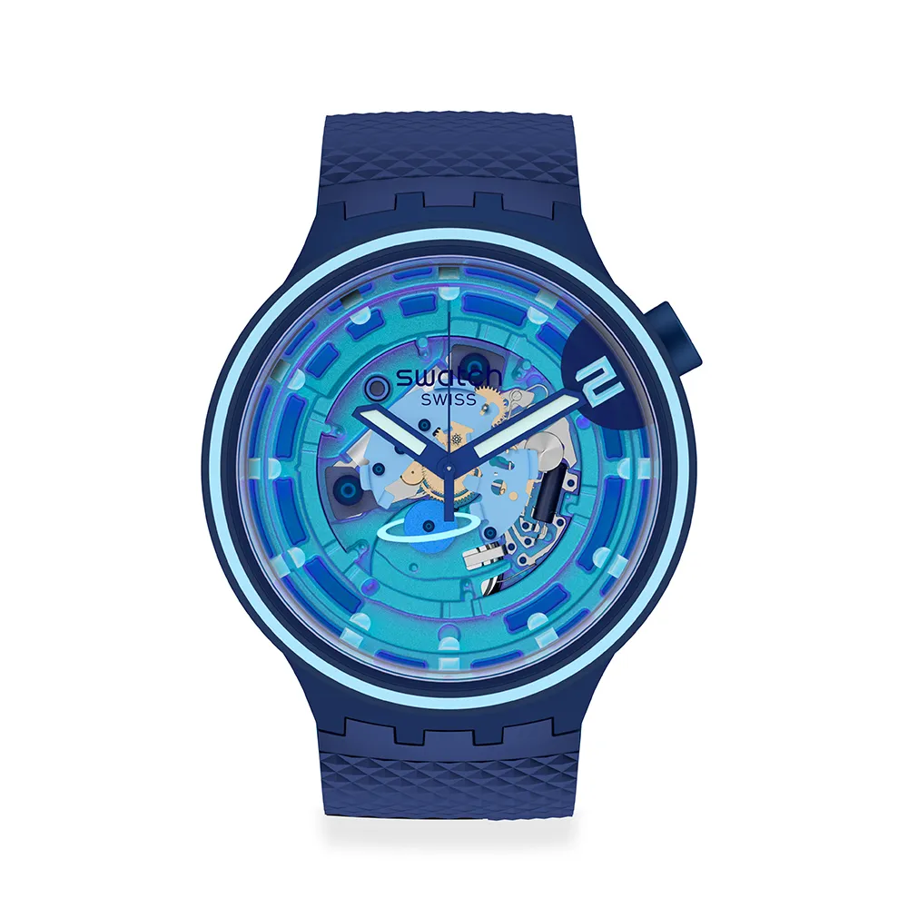 【SWATCH】SECOND HOME 大錶面手錶/男錶/女錶/瑞士製造 SB01N101(47mm)