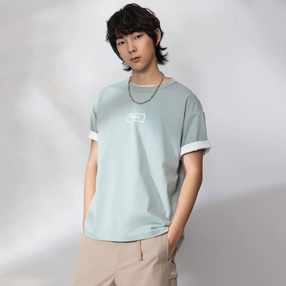 【CONVERSE】短袖上衣 男 SORONA STAR ICON TEE THYME AGAIN 薄荷 MCJ785-FC2